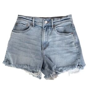 American Eagle Outfitters Stretch Denim Shorts Womens Size 4 Blue High Rise